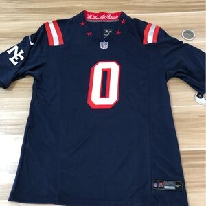 😉Christian Gonzalez Navy Vapor Stitched Jersey🥰